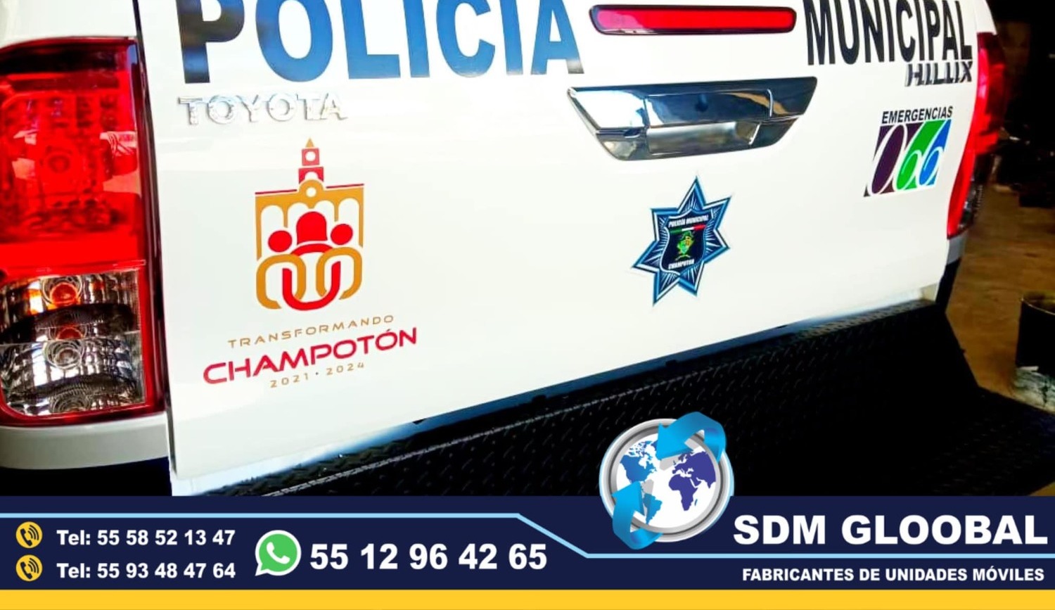 Rotulacion o balizamiento de Patrullas Motopatrullas Ambulancias