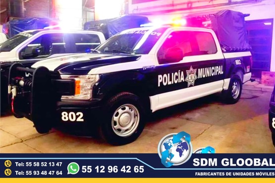 Conversion y Equipamiento de Patrullas nuevas equipadas, Fabricacion y venta de unidades moviles para seguridad publica, privada, rescate, salvamento. SDM Global Mexico somos una empresa líder en el Equipamiento de Patrullas asi como de unidades moviles de rescate, salvamento, proximidad, primer respodiente, equipo tactito, anti motin, fuerzas especiales, semi remolques con personal altamente capasitado para su fabricacion, Roll bar, Tumbaburros, Burrera, Banca central, Defensa trasera, Lona, Rotulacion, Pintura, Torreta de leds, sirena, bocina, codigos, estrobos, luces, etc. somos fabricantes.El término auto o moto Patrulla es utilizado para Patrullar un área concreta asignada. ​ Su función primaria es servir de apoyo a los oficiales de Policía en sus tareas diarias como rondines y traslado de delincuentes. somos fabricantes de unidades moviles especiales.Somos una Empresa Mexicana líder en el Mercado con años de experiencia, especialistas en el Equipamiento de Patrullas Equipadas Cajas y Remolques Unidades Moviles Especiales de Seguridad, Rescate, Salvamento, Salud, Comunicacion, Higine, etc.,Somos fabribricantes directos, distribuidores en todo Mexico, comunicate y te atenderemos personalmente.