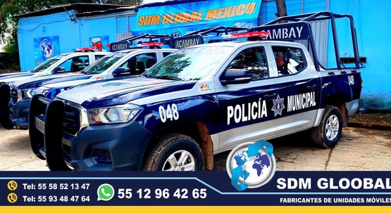 Fabricacion, Conversion, Venta y Equipamiento de Patrullas Pick Up, Fabricantes de Equipo y Accesorios Metalicos, Equipo Comunicacion, Luces auxiliares El equipamiento Pick-up es uno de los mas completos para patrulla, ya que cuenta con una gran variedad de accesorios metálicos, así como accesorios visual acústico. En cuestión de accesorios metálicos contamos con Tumbaburros, Roll Bar de 3 Arcos Tipo Com­­ando, Banca central con respaldo, Defensa Trasera Tipo Escalón. En la parte de accesorios visual acústico cuenta con Torreta, Sirena y Bocina, adicional mente se le puede agregar un Kit de Estrobos en faros Marca WHELEN, FEDERAL SIGNAL, EPCOM, somos fabricantes de patrullas.Somos una Empresa Mexicana líder en el Mercado con años de experiencia, especialistas en el Equipamiento de Patrullas Equipadas Cajas y Remolques Unidades Moviles Especiales de Seguridad, Rescate, Salvamento, Salud, Comunicacion, Higine, etc.,Somos fabribricantes directos, distribuidores en todo Mexico, comunicate y te atenderemos personalmente. contamos con las mejores marcas en el mecado