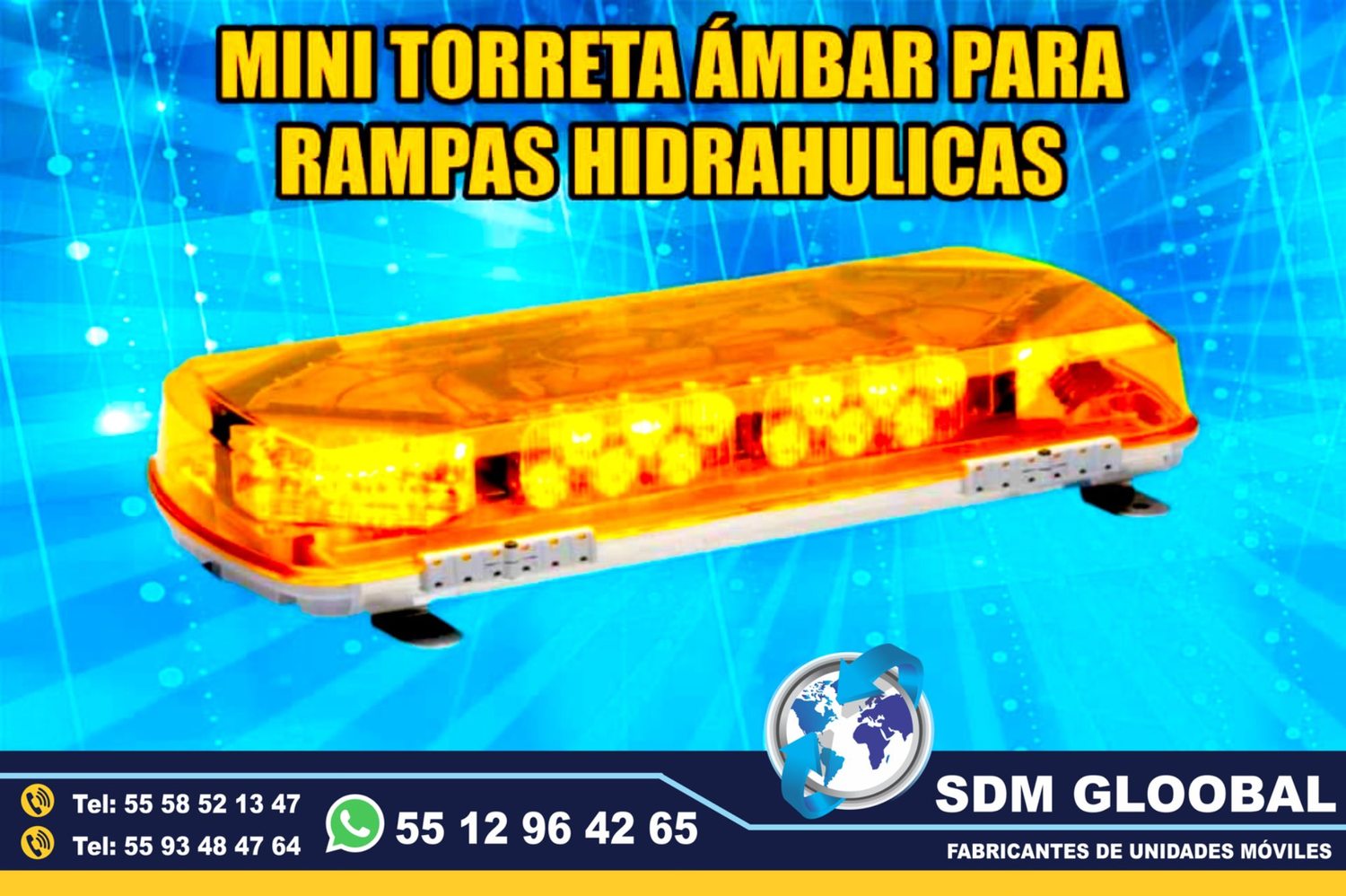 Venta de Mini torreta ambar para Rampas Hidraulicas de carga 