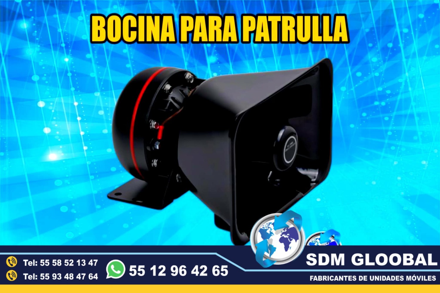Venta de Bocina para moto patrullas pick up sedan escolta, ministerial, ficalia, auxiliares 
