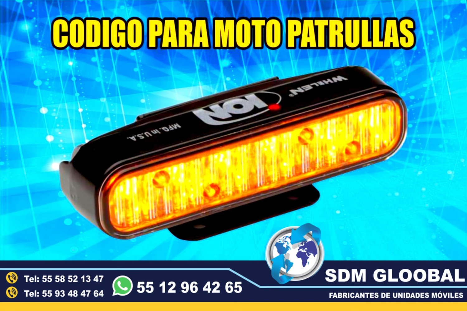 Venta de Luces para moto patrullas pick up sedan escolta, ministerial, ficalia, auxiliares 
