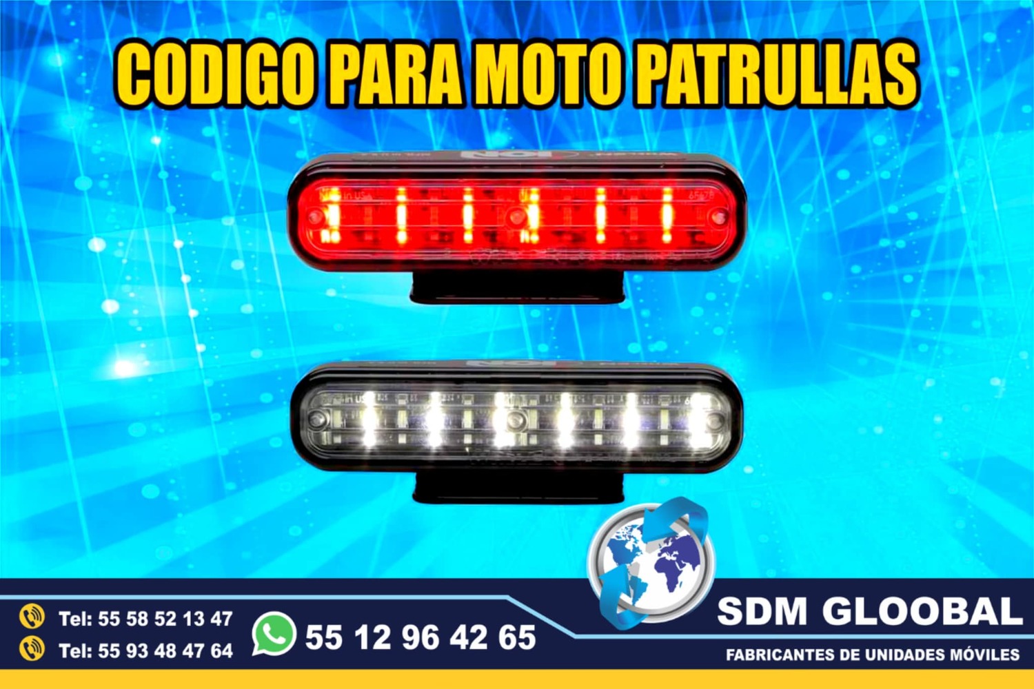 Venta de Luces para moto patrullas pick up sedan escolta, ministerial, ficalia, auxiliares 