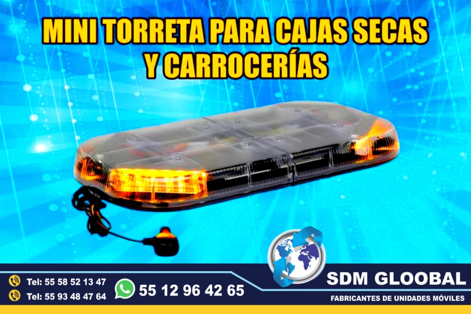 Venta de Torretas, Minitorretas, luces auxiliares color ambar 