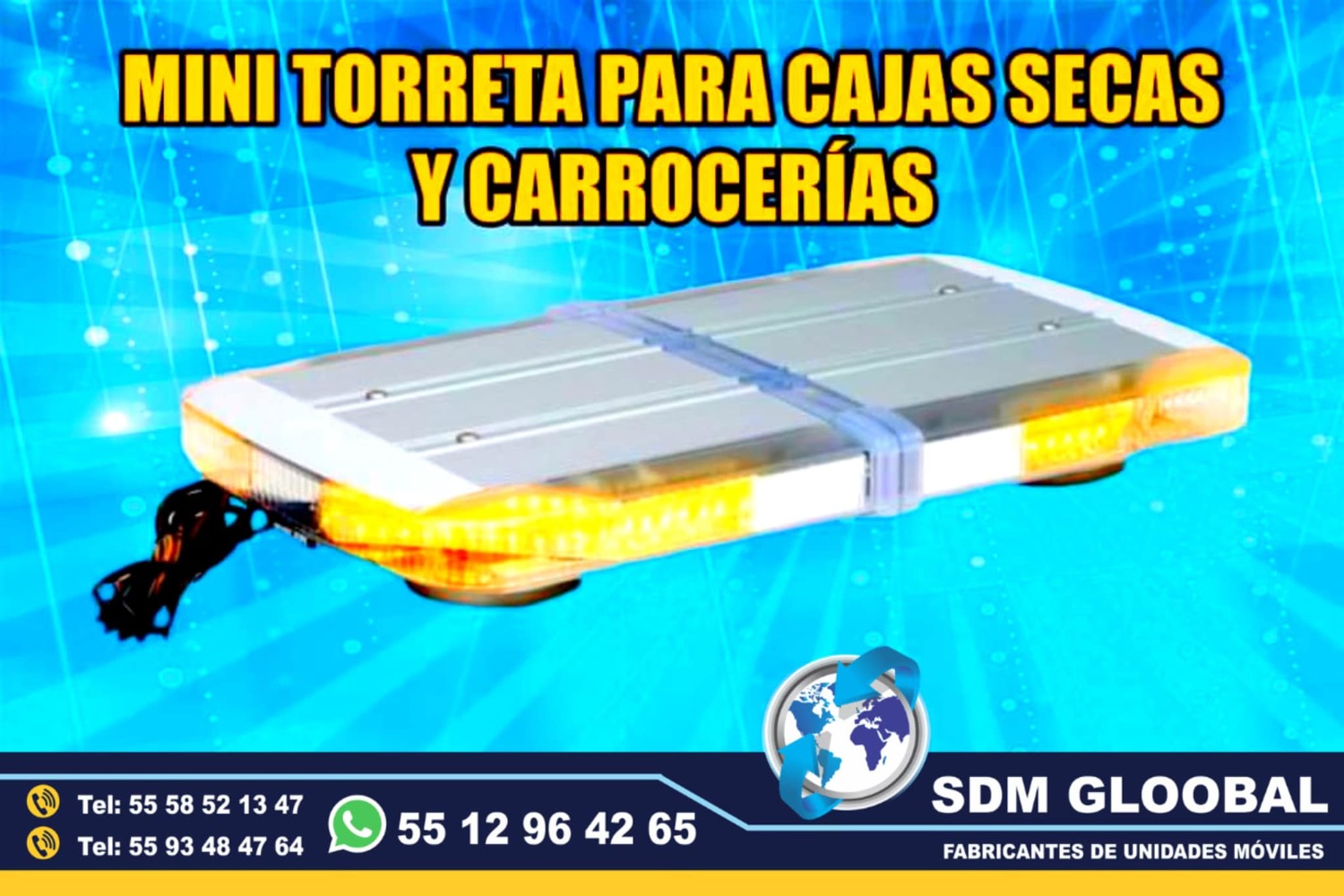 Venta de Torretas, Minitorretas, luces auxiliares color ambar 