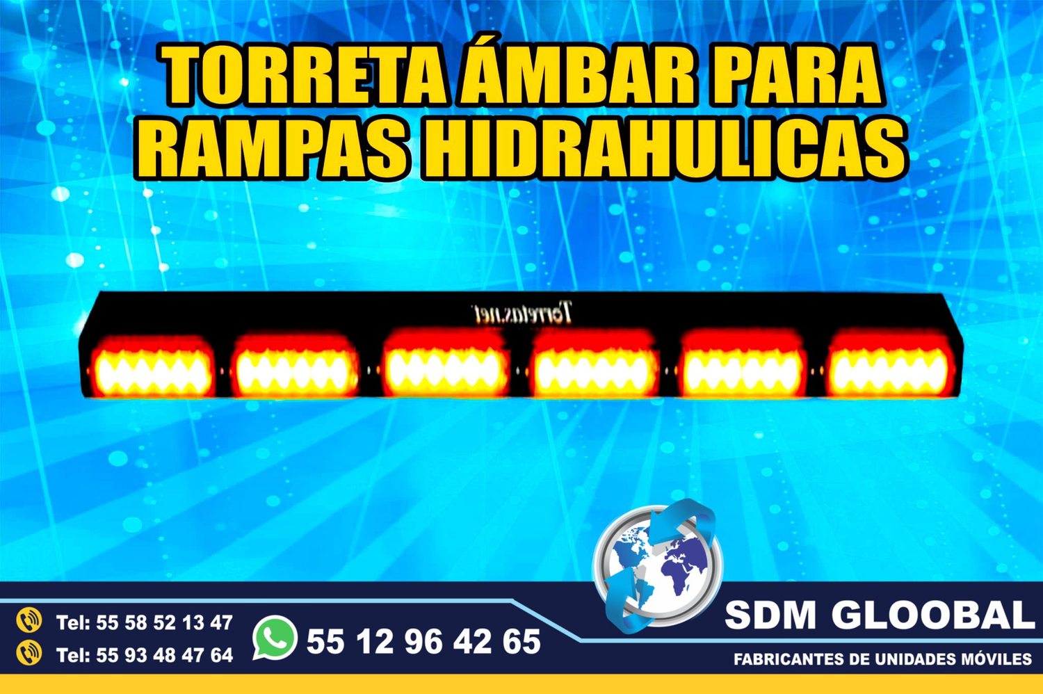 Venta de Torreta de Leds ambar para Rampas Hidraulicas de carga 