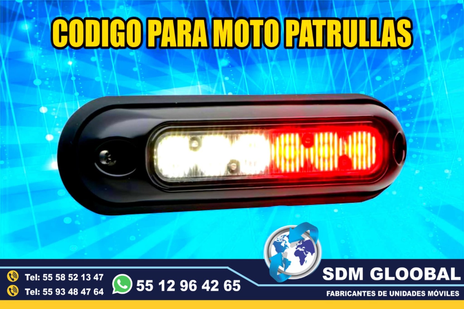 Venta de Luces para moto patrullas pick up sedan escolta, ministerial, ficalia, auxiliares 