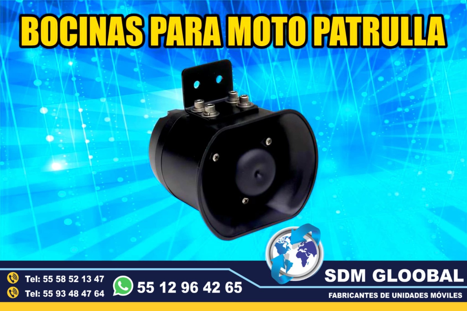Venta de Bocina para moto patrullas pick up sedan escolta, ministerial, ficalia, auxiliares 