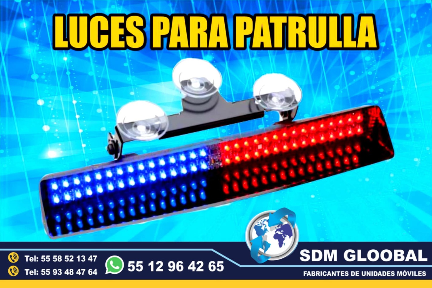 Venta de Luces para moto patrullas pick up sedan escolta, ministerial, ficalia, auxiliares 