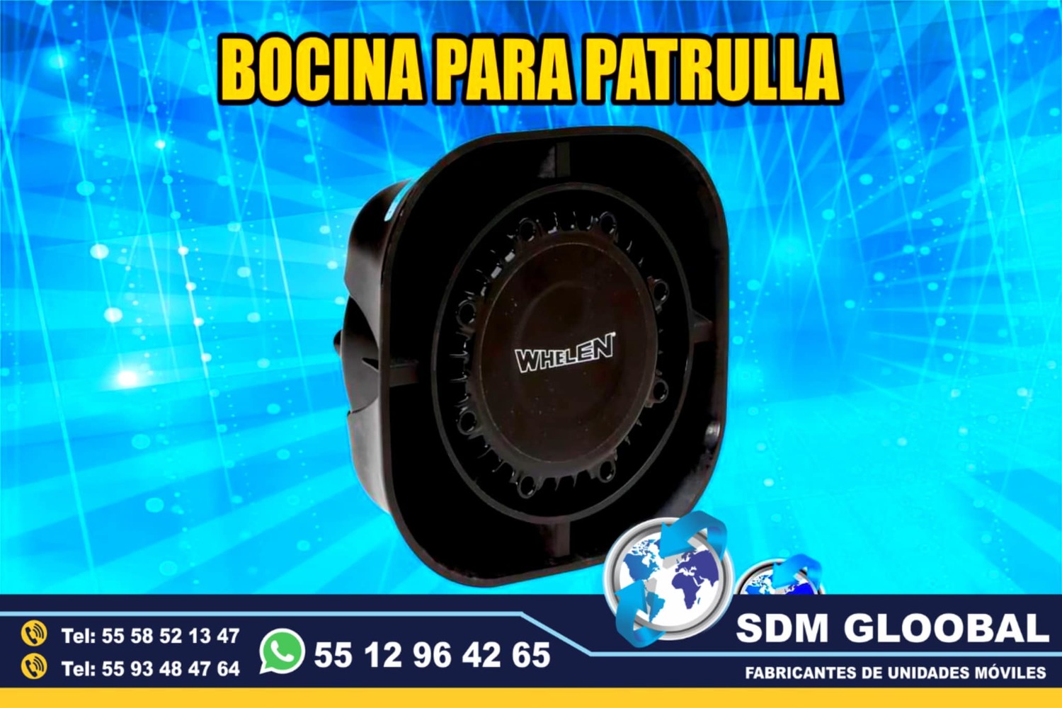 Venta de Bocina para moto patrullas pick up sedan escolta, ministerial, ficalia, auxiliares 