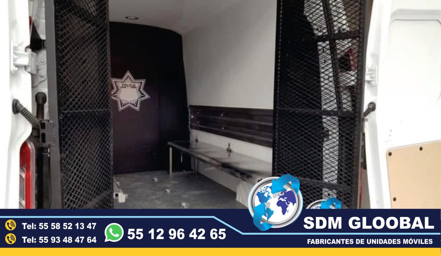 Equipamiento de unidad movil para tralasdo de delincuentes&nbsp;reos