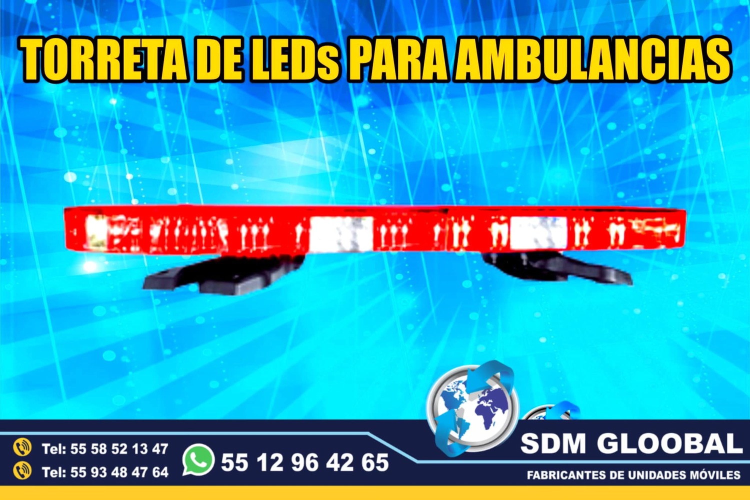 Venta de Torretas, Minitorretas, luces auxiliares color rojo blanco
