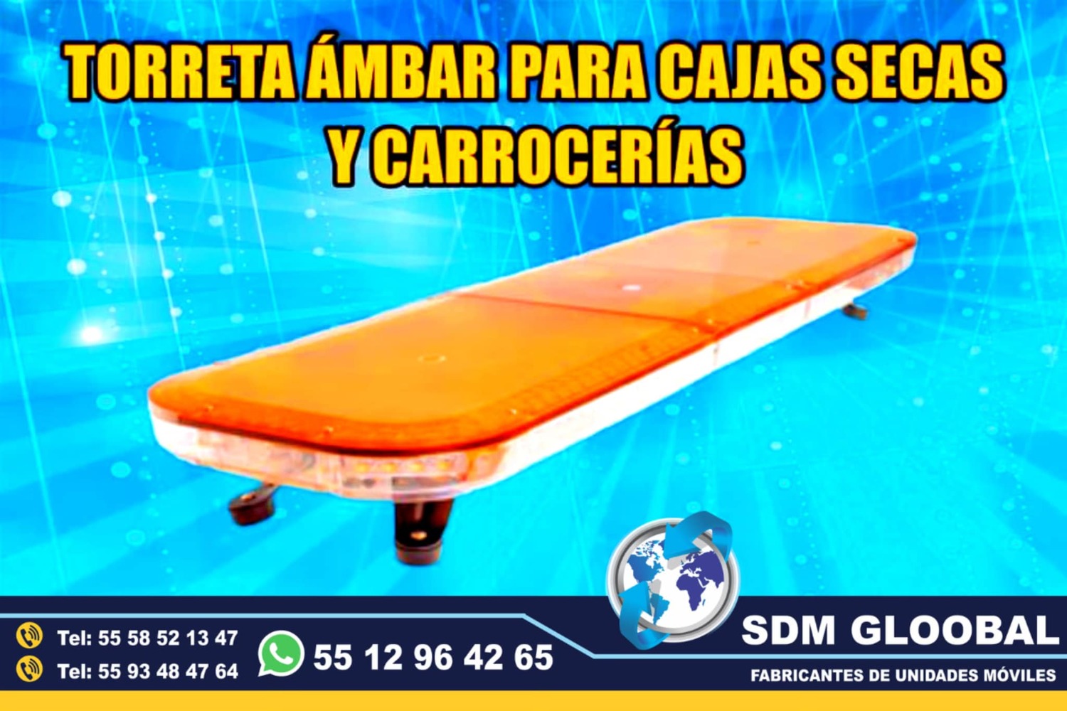 Venta de Torretas, Minitorretas, luces auxiliares color ambar 