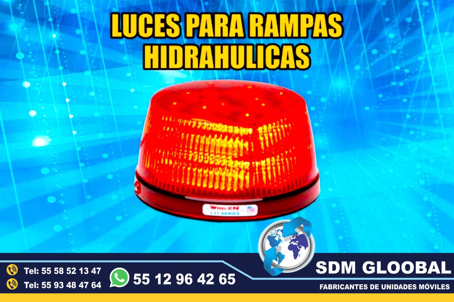 Venta de Mini torreta ambar para Rampas Hidraulicas de carga 