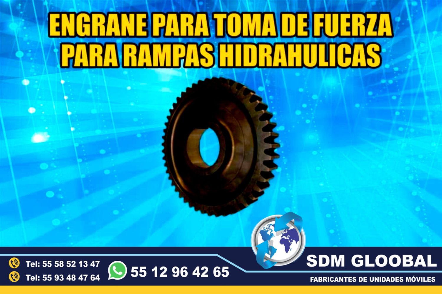 Venta de Engrane para toma de fuerza Rampas Hidraulicas 