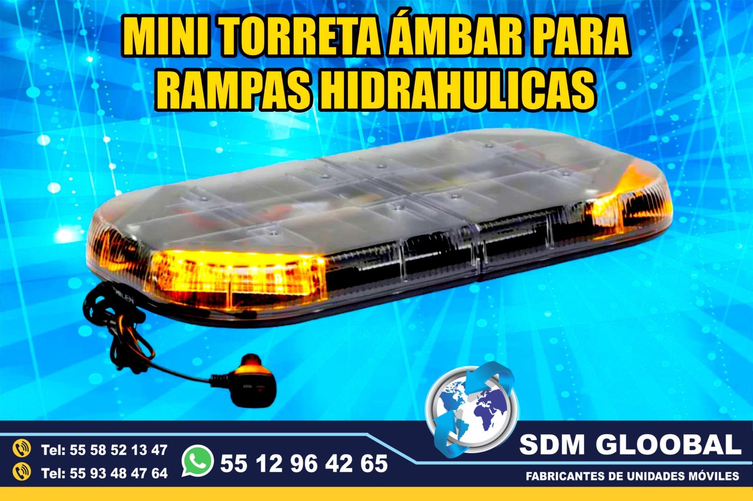 Venta de Mini torreta ambar para Rampas Hidraulicas de carga 