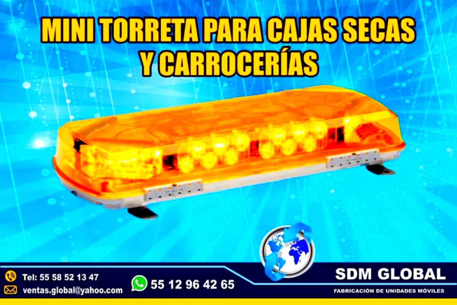 Venta de Torretas, Minitorretas, luces auxiliares color ambar 