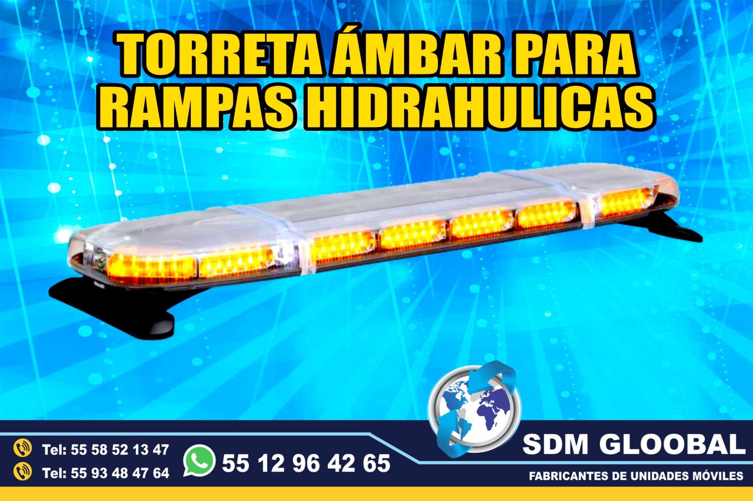 Venta de Torreta de Leds ambar para Rampas Hidraulicas de carga 
