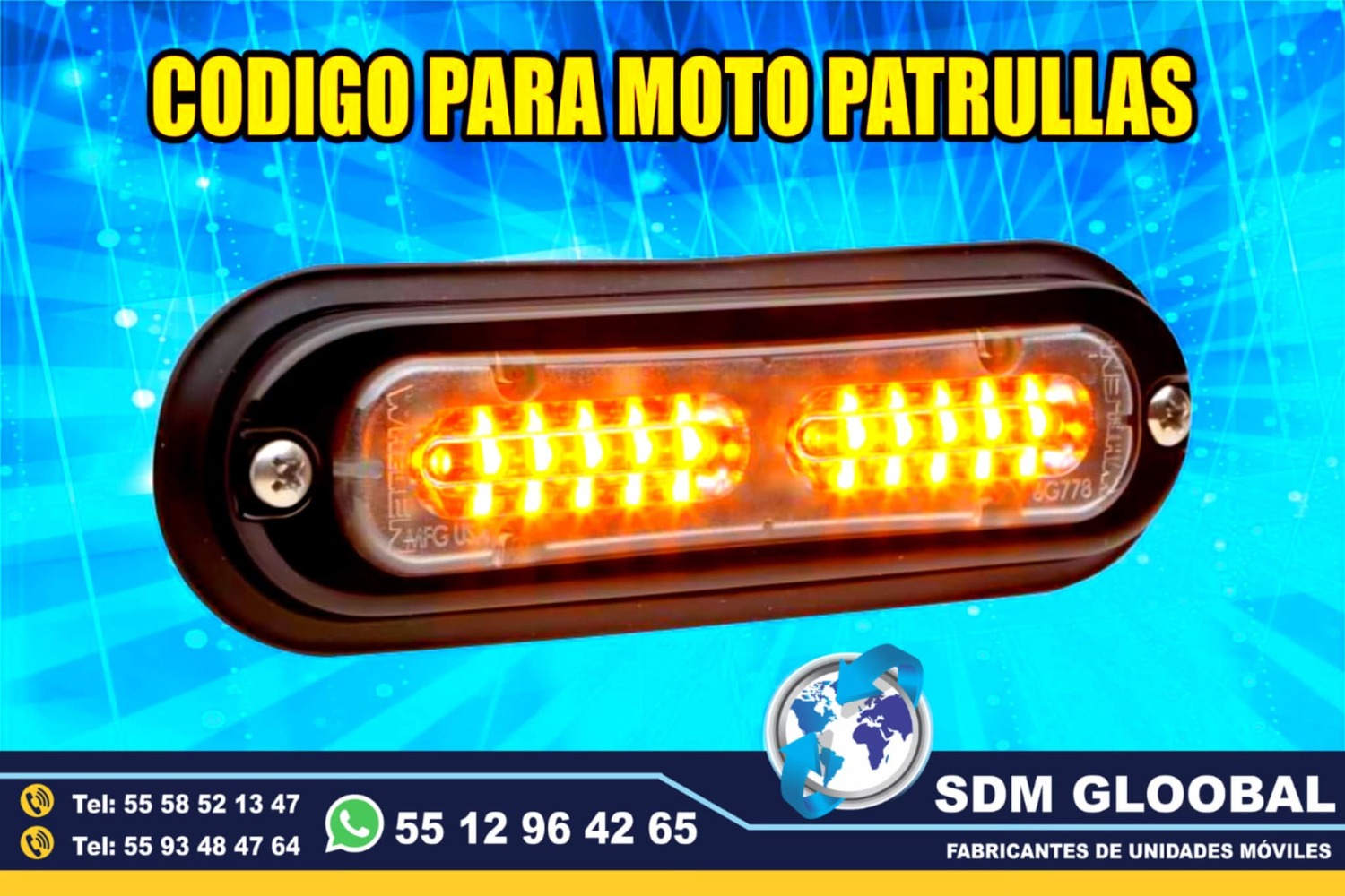 Venta de Luces para moto patrullas pick up sedan escolta, ministerial, ficalia, auxiliares 
