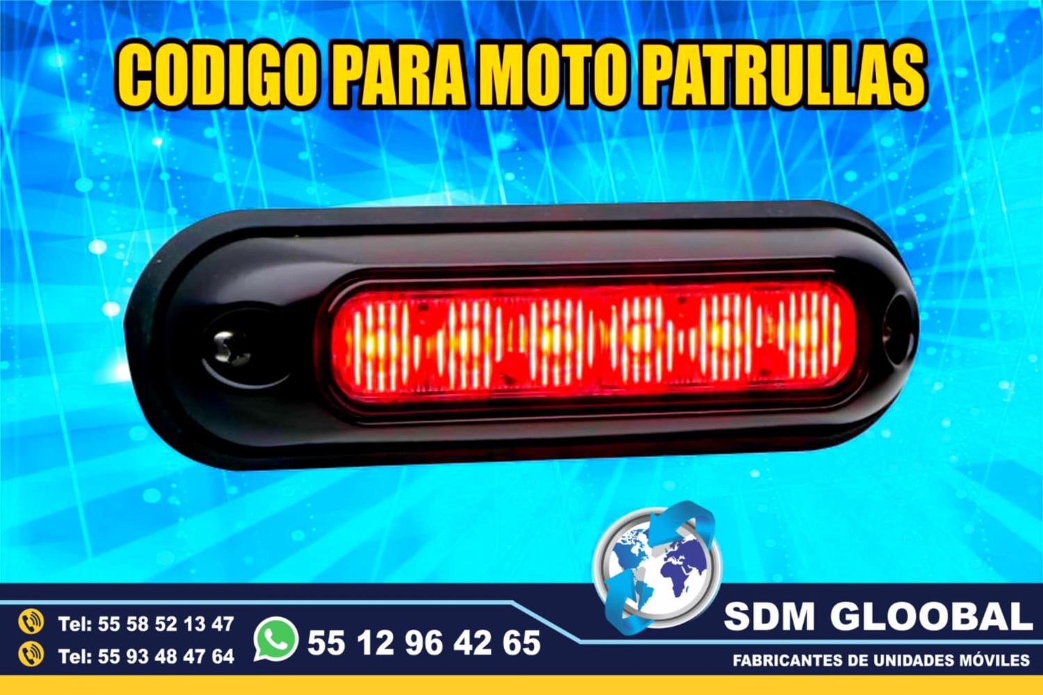 Venta de Luces para moto patrullas pick up sedan escolta, ministerial, ficalia, auxiliares 