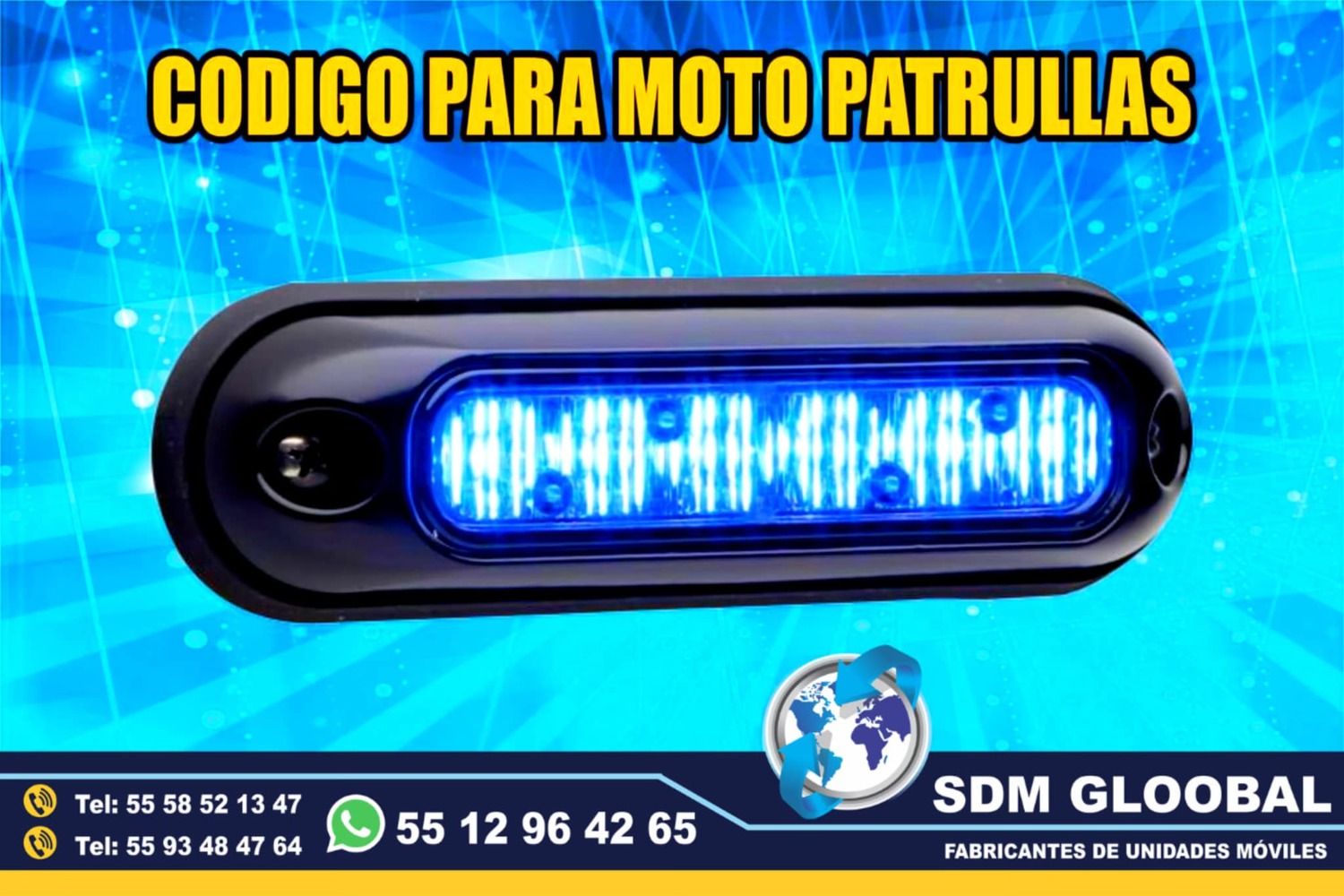 Venta de Luces para moto patrullas pick up sedan escolta, ministerial, ficalia, auxiliares 