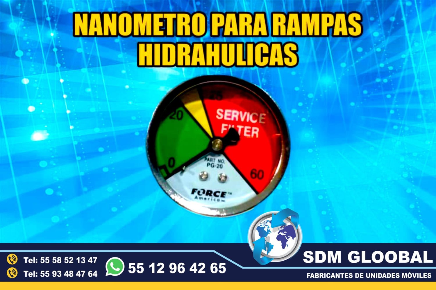 Venta de Manometro Rampas Hidraulicas de carga y descarga 