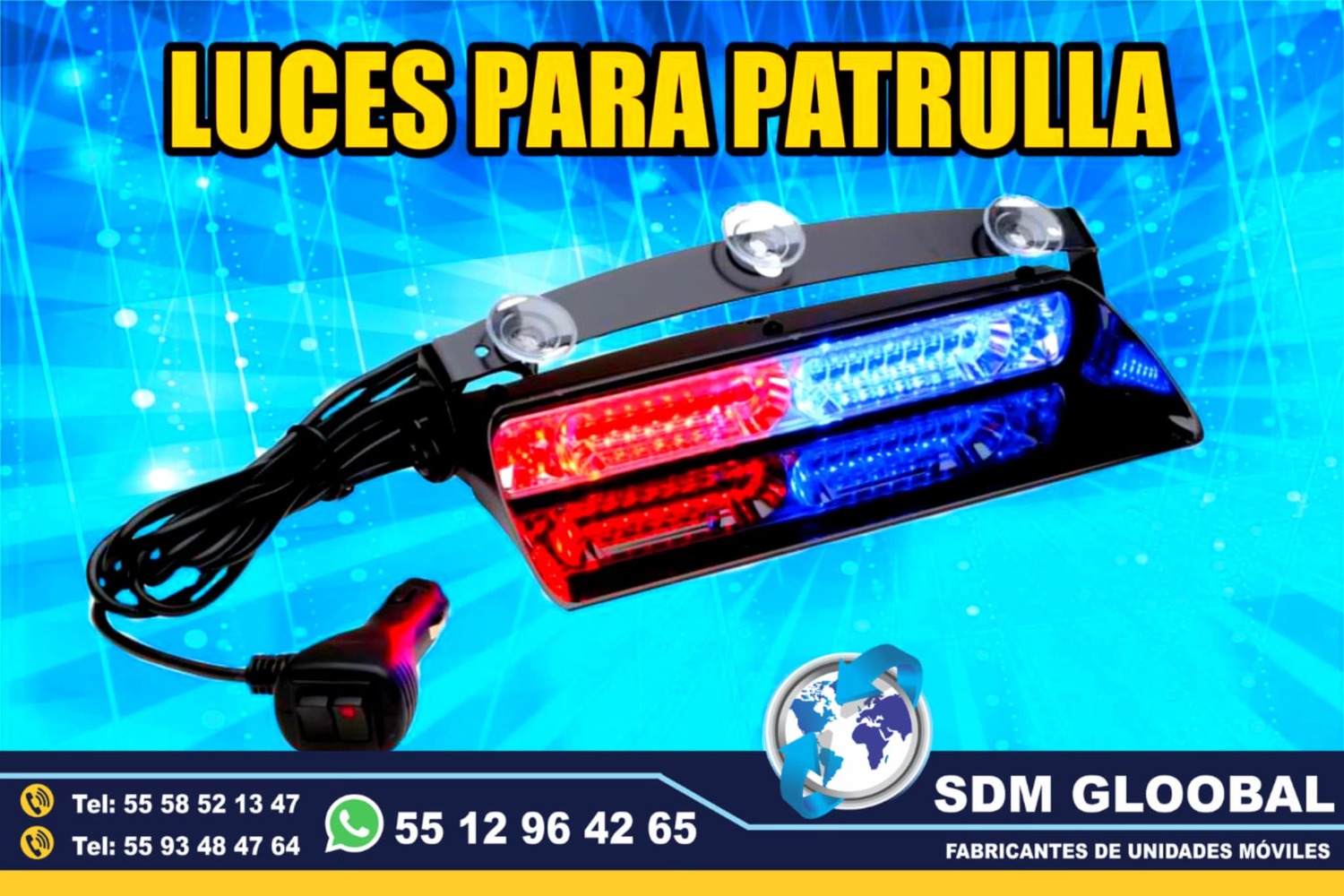 Venta de Luces para moto patrullas pick up sedan escolta, ministerial, ficalia, auxiliares 