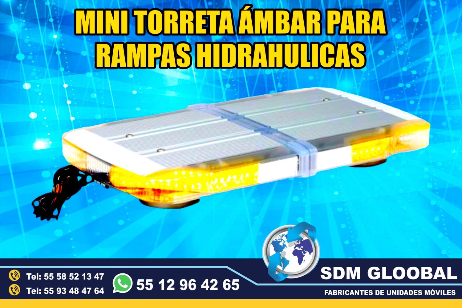 Venta de Mini torreta ambar para Rampas Hidraulicas de carga 