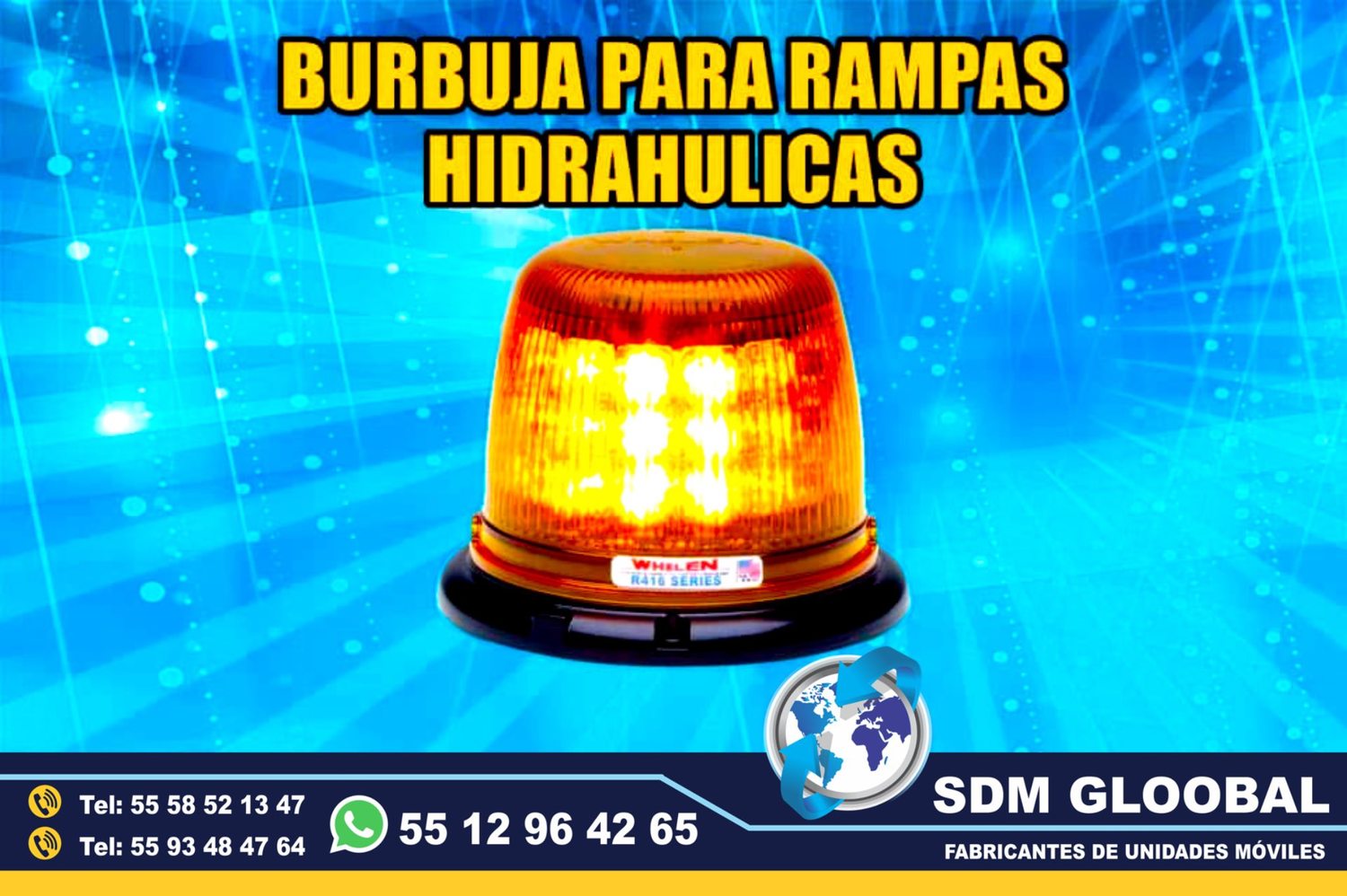 Venta de Mini torreta ambar para Rampas Hidraulicas de carga 