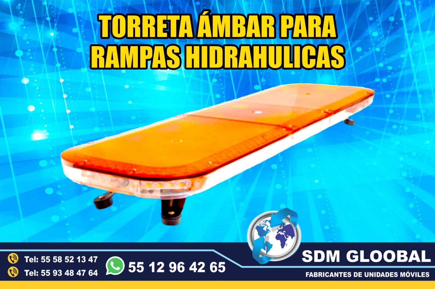 Venta de Torreta de Leds ambar para Rampas Hidraulicas de carga 